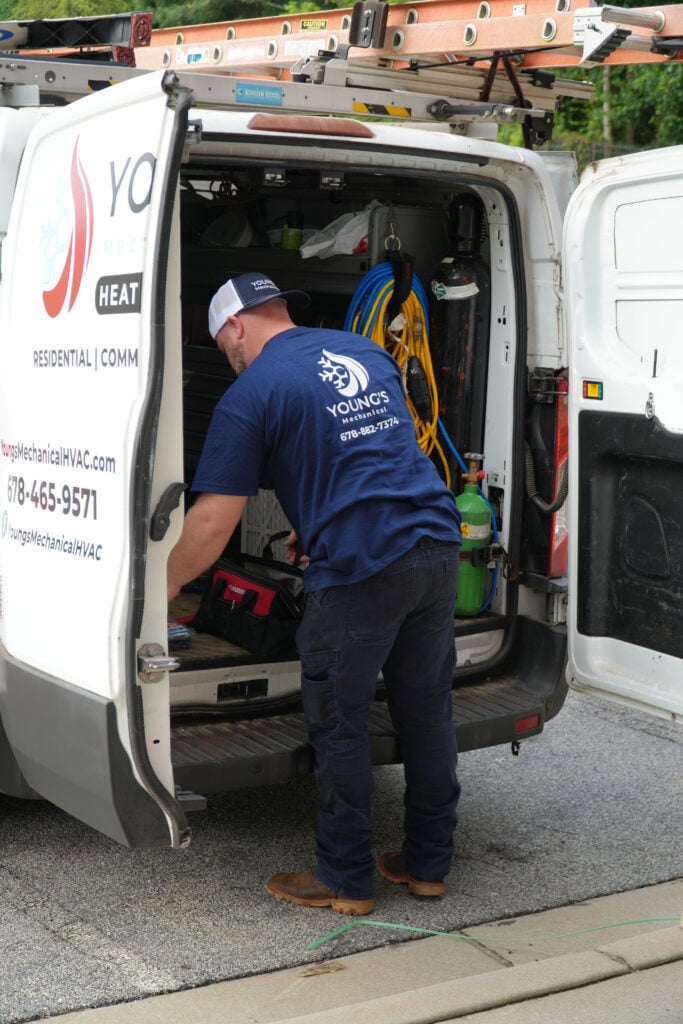 Young’s Mechanical AC repair technician serving Covington GA